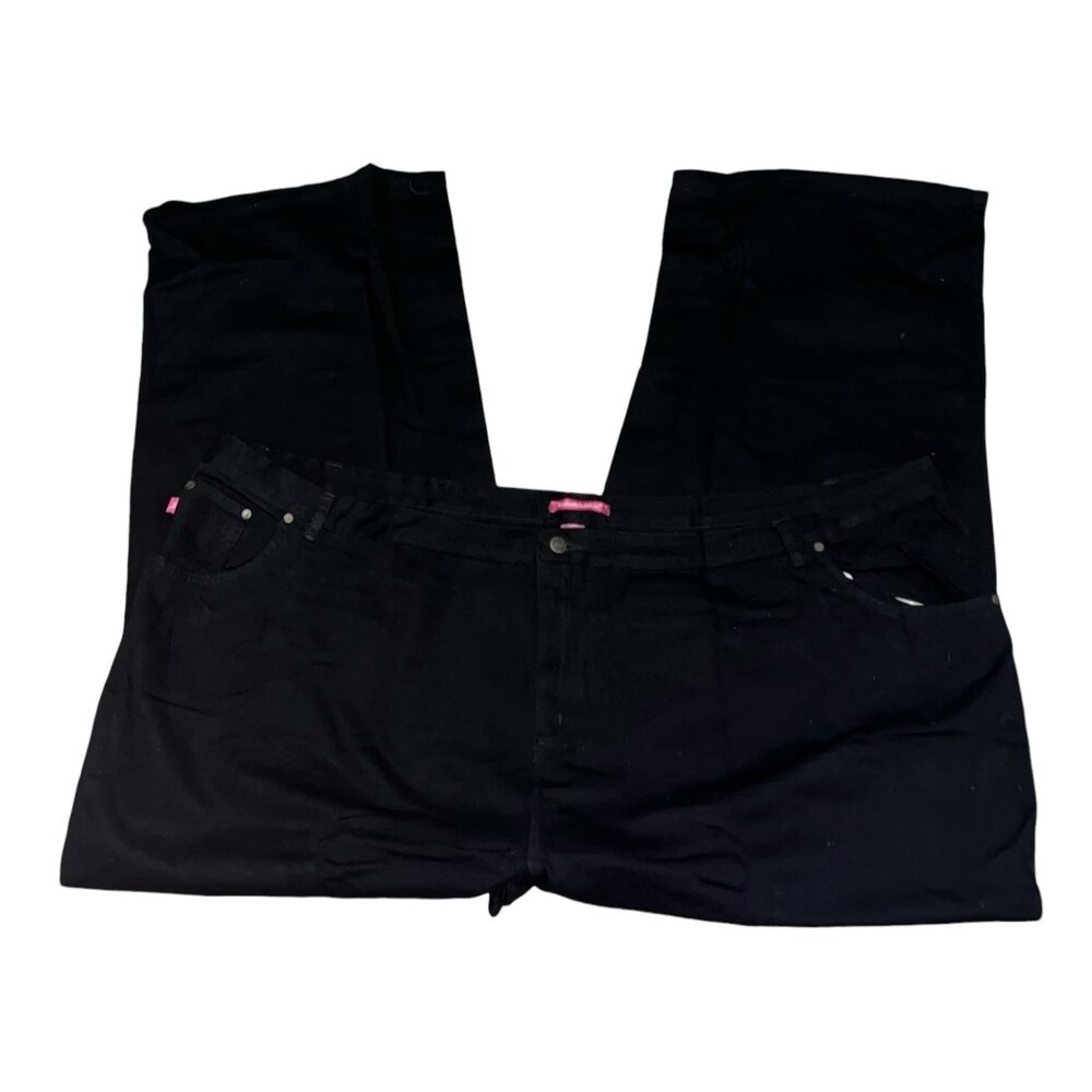 Woman Within NWOT Perfect Relaxed Cotton Jean Sz 30 Tall Black - Picture 2 of 8
